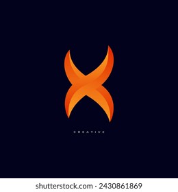 Letter X With Bubble, Initial Letter Logo For Your Company Name, Alphabet Logo Template Ready For Use, Modern Initial Logo
