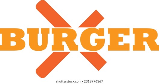 letra x y logotipo combinado de hamburguesa. con el texto de la hamburguesa combinado con la letra x