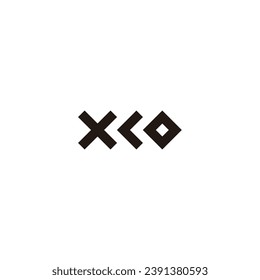 Letter x c o square geometric symbol simple logo vector