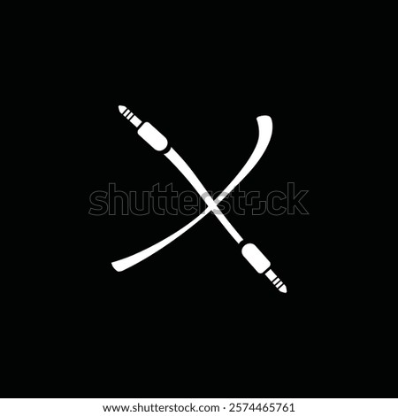 Letter X Cable Jack Logo Design Vector Icon Graphic Symbol Illustration