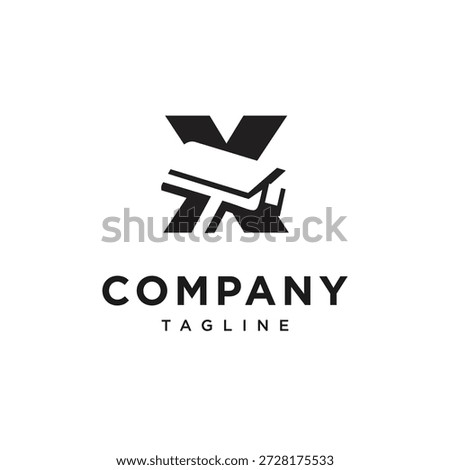 Letter X Camera CCTV Logo Icon Vector