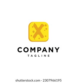 
Letter X cheese logo icon vector template.eps