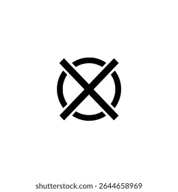 letter X with circle creative agency logo vector illustration template design