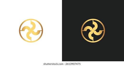 Letter X with Circle Logo Design
