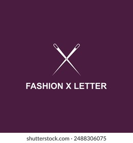 Letter X and Classic Needle logo Design