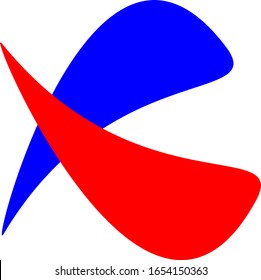 the letter X and the colored circle