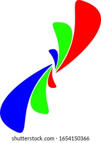 the letter X and the colored circle