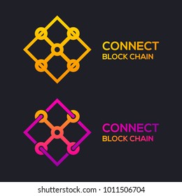 Letter X Colorful Dots logo with Modern line Cross Square shape, Connect Technology and Digital, Blockchain, Bitcoin Cryptocurrency data concept for your Corporate identity