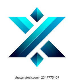 Buchstaben x farbiges Farbverlauf-Logo-Design