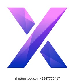 Letter x colorful gradient logo design