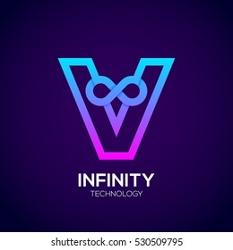 Letter X Colorful Infinity logo,loops,Vector Logo template