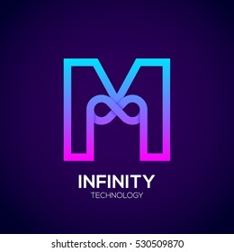 Letter X Colorful Infinity logo,loops,Vector Logo template