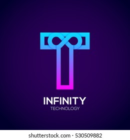 Letter X Colorful Infinity logo,loops,Vector Logo template