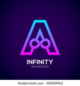 Letter X Farbiges Infinity-Logo, Loops, Vektorlogo-Vorlage