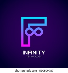 Letter X Colorful Infinity logo,loops,Vector Logo template