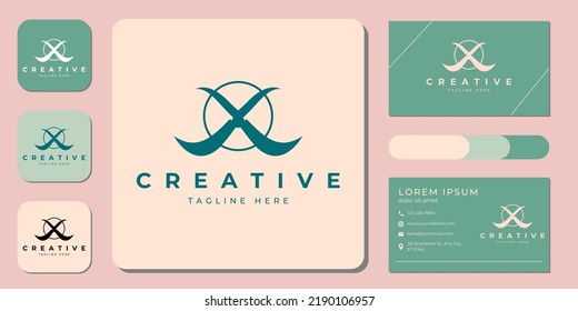 Letter X Colorful logotype with Modern line Technology and Digital Connection concept for your Corporate identity and business card	