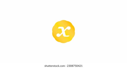 
Letter X concept inside petal stamp or sign, typography logo concept, monogram logo and initials letter logo, modern and simple