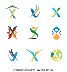 Logo-Design von Letter x Konzept