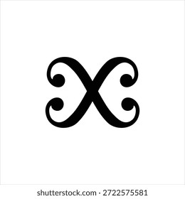 letra x conceito logotipo design vetor template