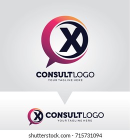 Letter X Consulting Logo Template Design Vector, Emblem, Design Concept, Creative Symbol, Icon
