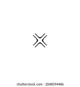 
letra X fresco símbolo simple vector
