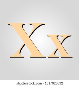 letter X cream