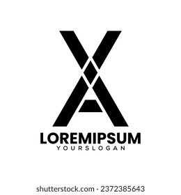 letter a x creative icon logo design 