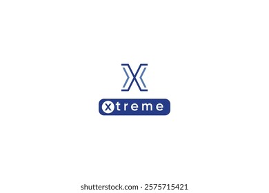 Letter X creative line art technological modern logo