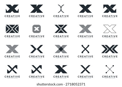 letra X criativo logotipo design vetor