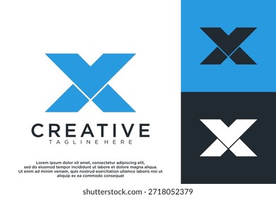 letra X criativo logotipo design vetor