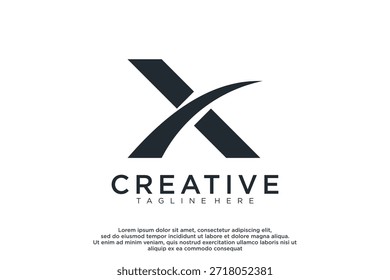 letra X criativo logotipo design vetor