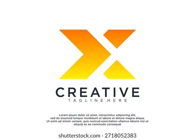 letra X criativo logotipo design vetor