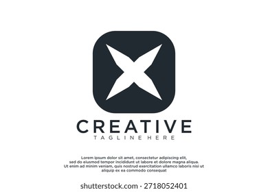 letra X criativo logotipo design vetor