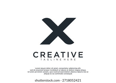 letra X criativo logotipo design vetor