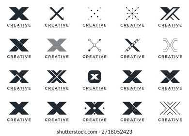 letra X criativo logotipo design vetor