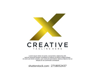 letra X criativo logotipo design vetor