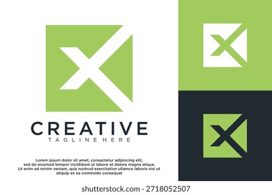 letra X criativo logotipo design vetor