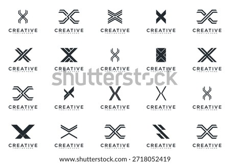 letter X creative logo design vector