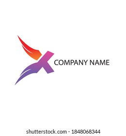 letter x creative logo illustration for company color design vector template