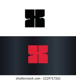 Diseño del logotipo de vectores modernos creativos de la carta X
