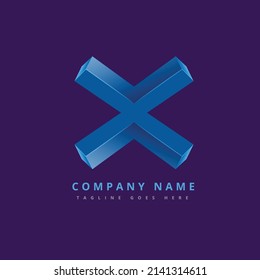 Letter X Creative Unique Modern Vector Logo Design