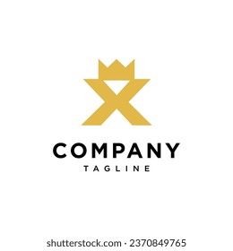 
Letter X crown logo icon vector template.eps