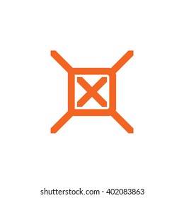letter X and D monogram logo orange