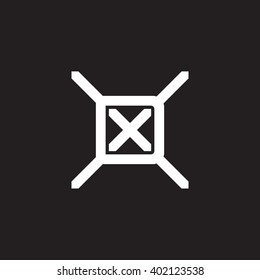 letter X and D monogram logo white black background