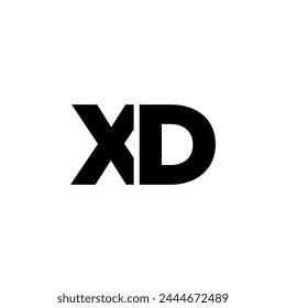Letter X and D, XD logo design template. Minimal monogram initial based logotype.