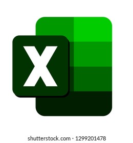 Letter X in dark Green shape icon illustration vector