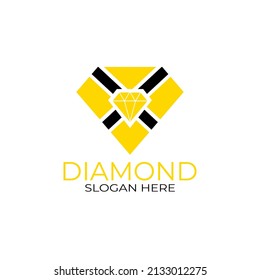 Diseño de logotipo de carta x diamante con estilo de arte de línea. Concepto de diseño, logotipos, Logograma, plantilla de diamante de logotipo.