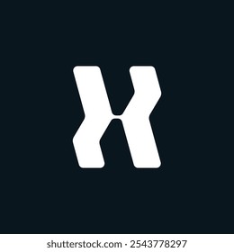 Letter X Digital Style Minimal Business Logo | X Letter Typography Symbol Monogram