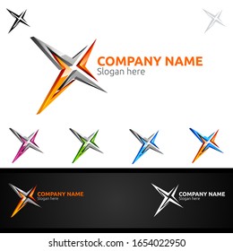 Letter X for Digital Vector Logo, Marketing, Financial, Advisor or Invest Design Icon svg