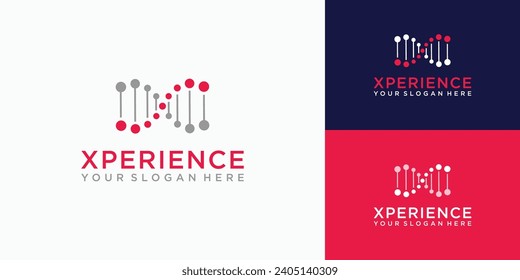 Letter X DNA logo design